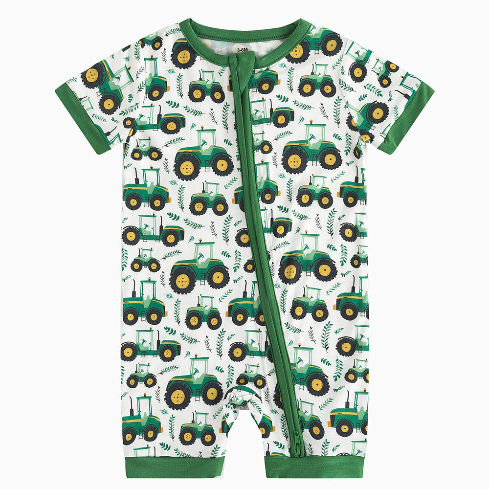 북유럽 드림 잔디 녹색 패턴 짧은 대나무 지피 아기 장난 꾸러기