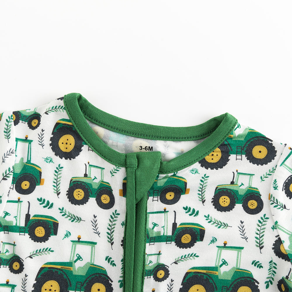 북유럽 드림 잔디 녹색 패턴 짧은 대나무 지피 아기 장난 꾸러기