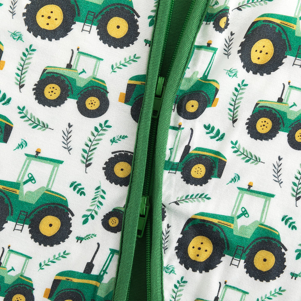 북유럽 드림 잔디 녹색 패턴 짧은 대나무 지피 아기 장난 꾸러기