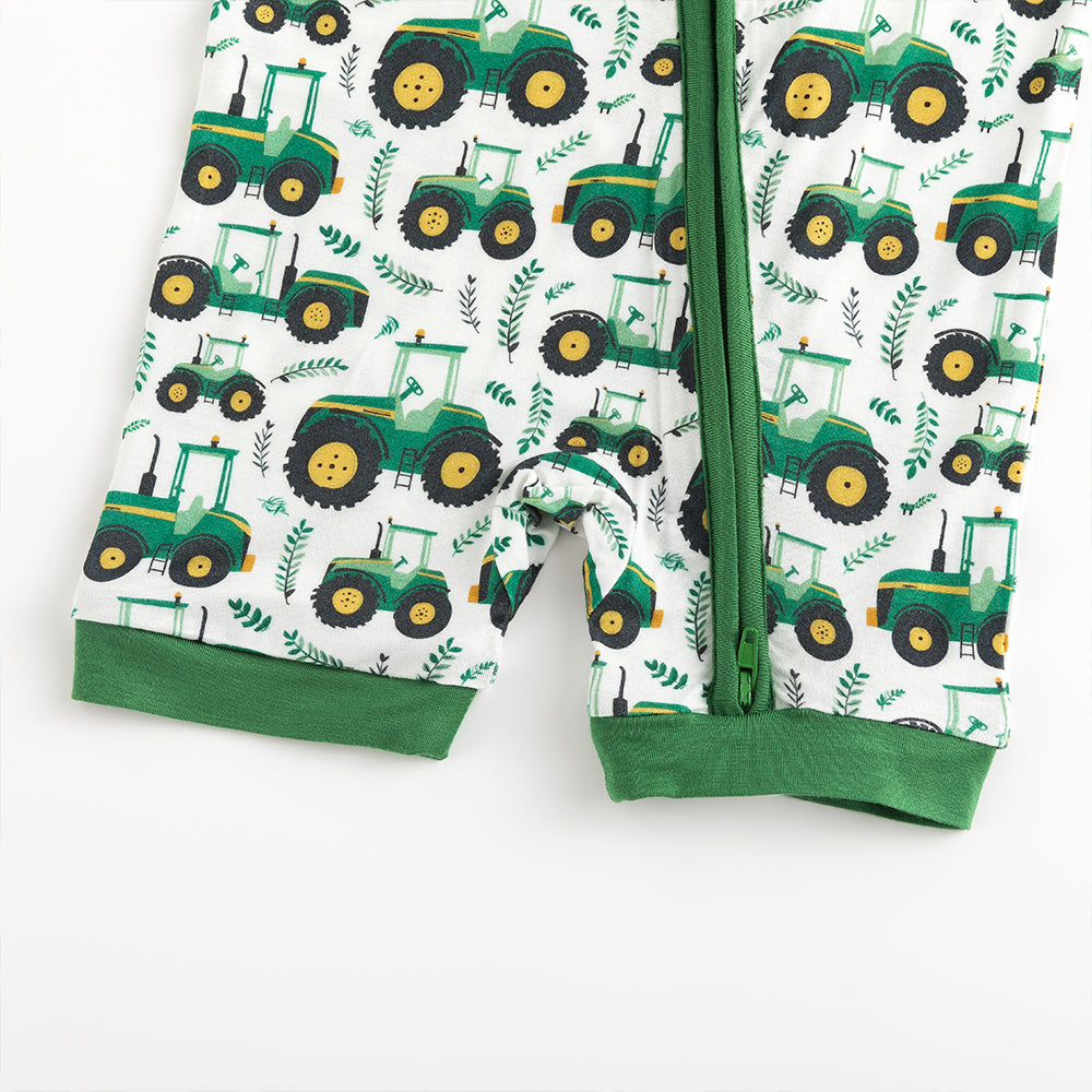 북유럽 드림 잔디 녹색 패턴 짧은 대나무 지피 아기 장난 꾸러기