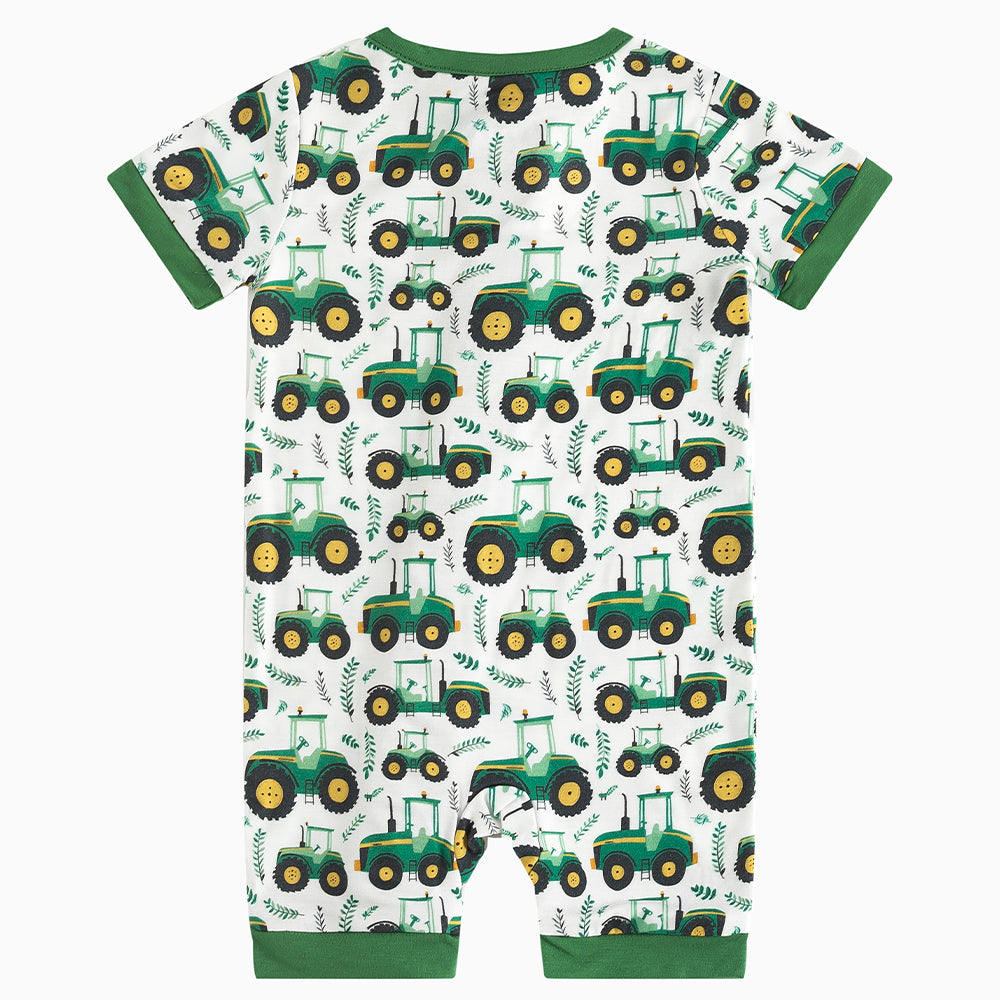 북유럽 드림 잔디 녹색 패턴 짧은 대나무 지피 아기 장난 꾸러기