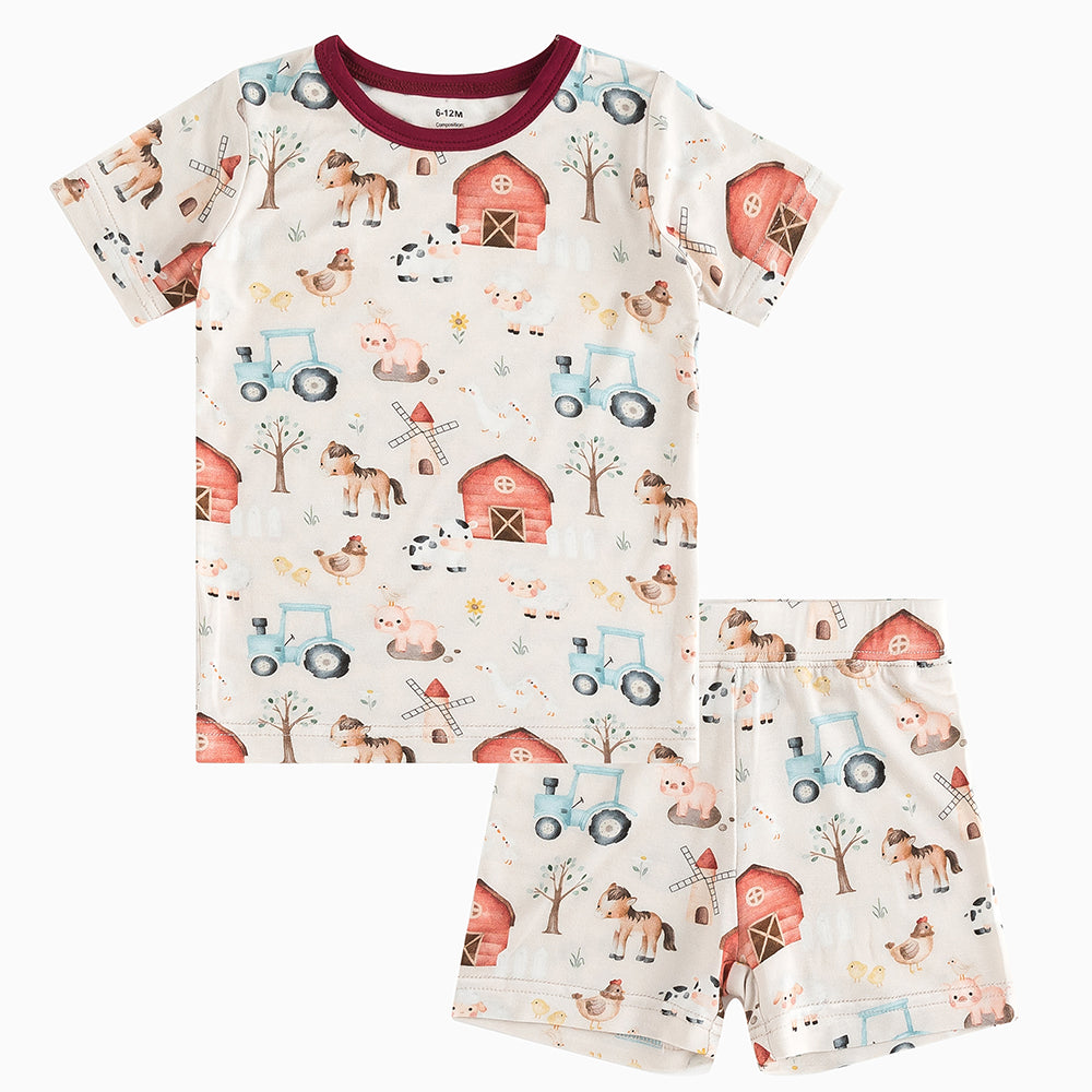 북유럽 드림 잔디 녹색 패턴 짧은 대나무 지피 아기 장난 꾸러기