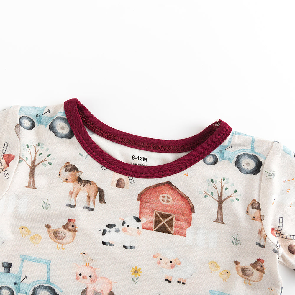 북유럽 드림 잔디 녹색 패턴 짧은 대나무 지피 아기 장난 꾸러기