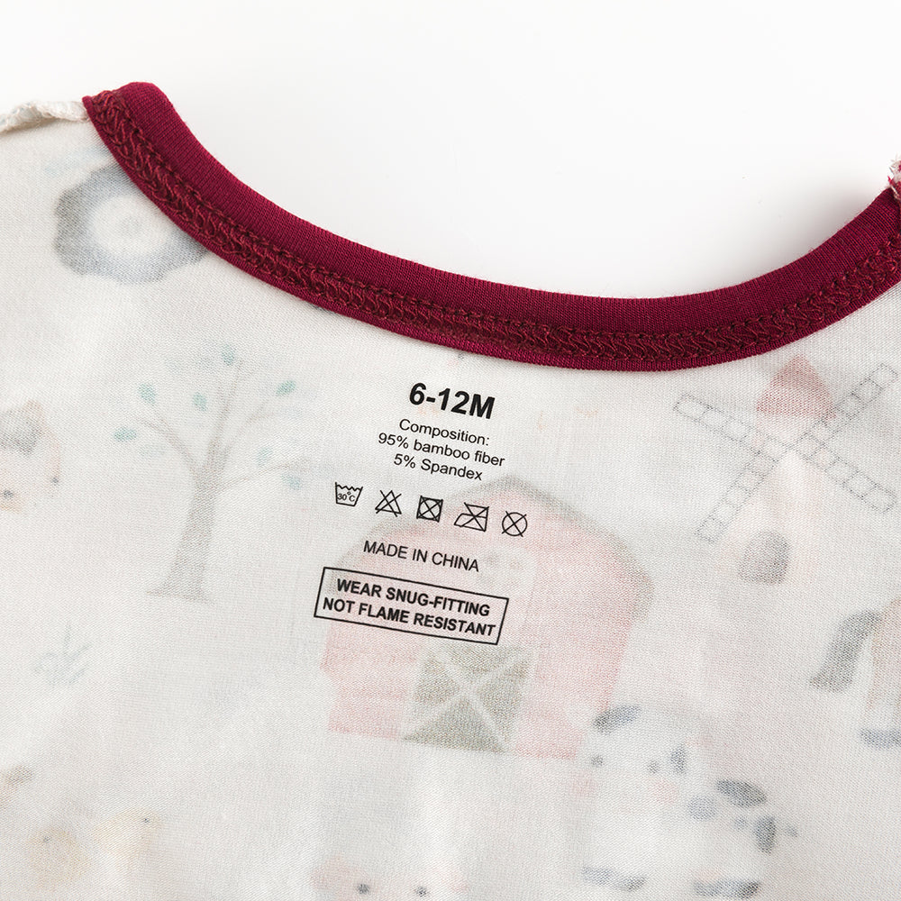 북유럽 드림 잔디 녹색 패턴 짧은 대나무 지피 아기 장난 꾸러기