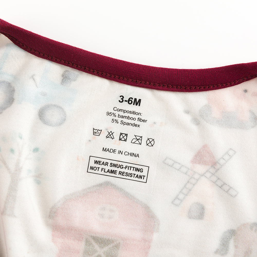 북유럽 드림 잔디 녹색 패턴 짧은 대나무 지피 아기 장난 꾸러기