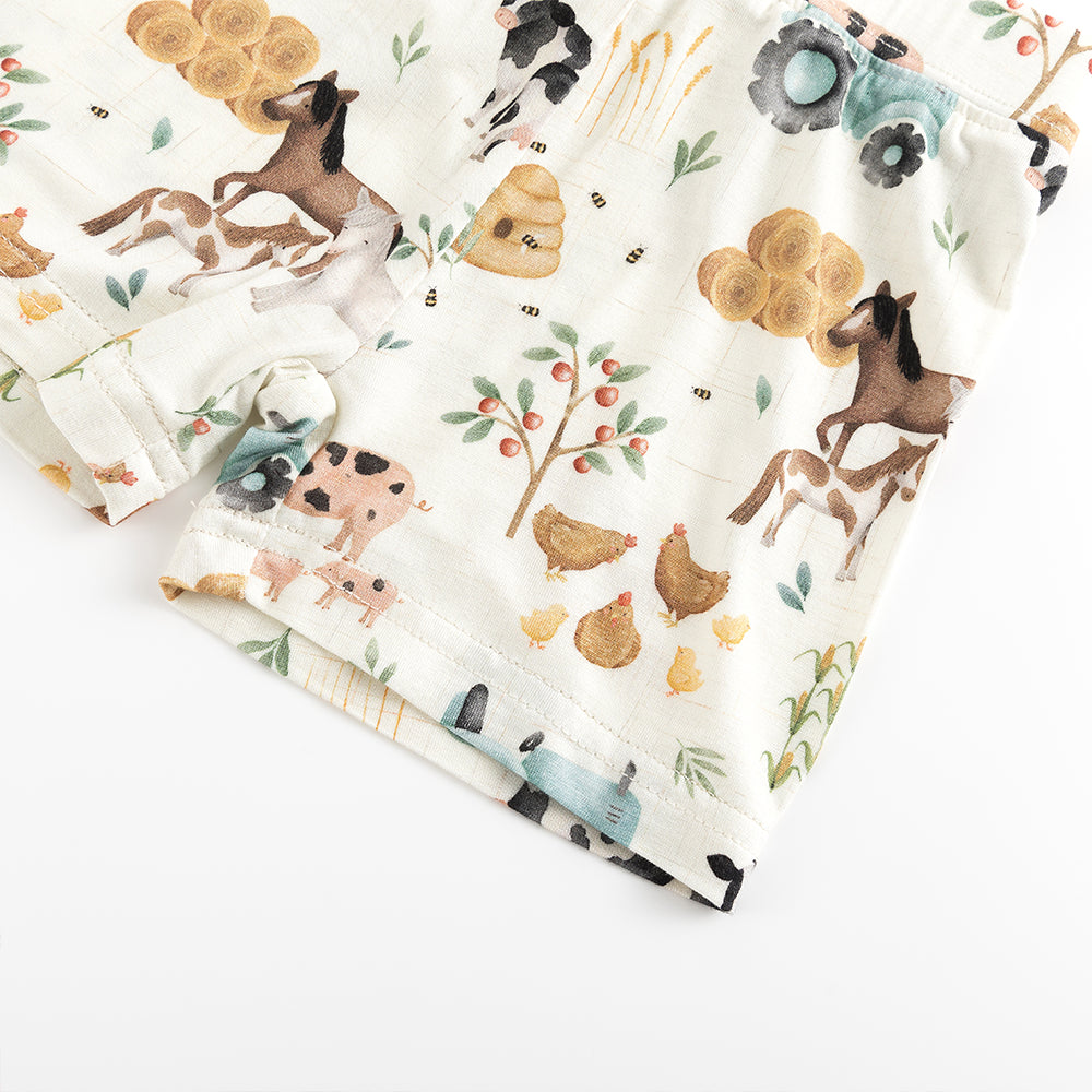 북유럽 드림 잔디 녹색 패턴 짧은 대나무 지피 아기 장난 꾸러기