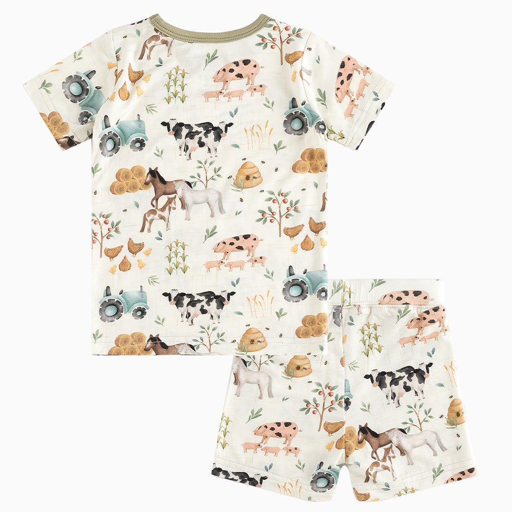 북유럽 드림 잔디 녹색 패턴 짧은 대나무 지피 아기 장난 꾸러기