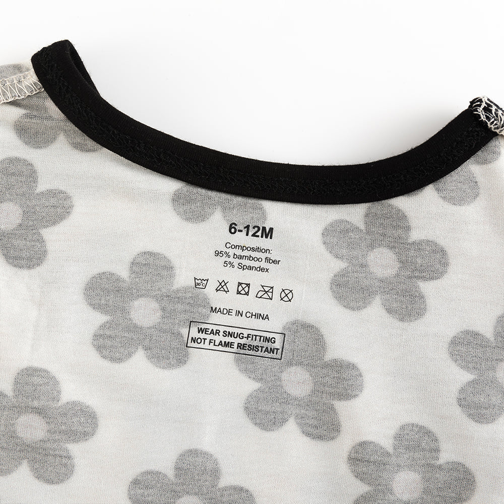 북유럽 드림 풀 그린 패턴 대나무 여름 파자마 반바지 세트