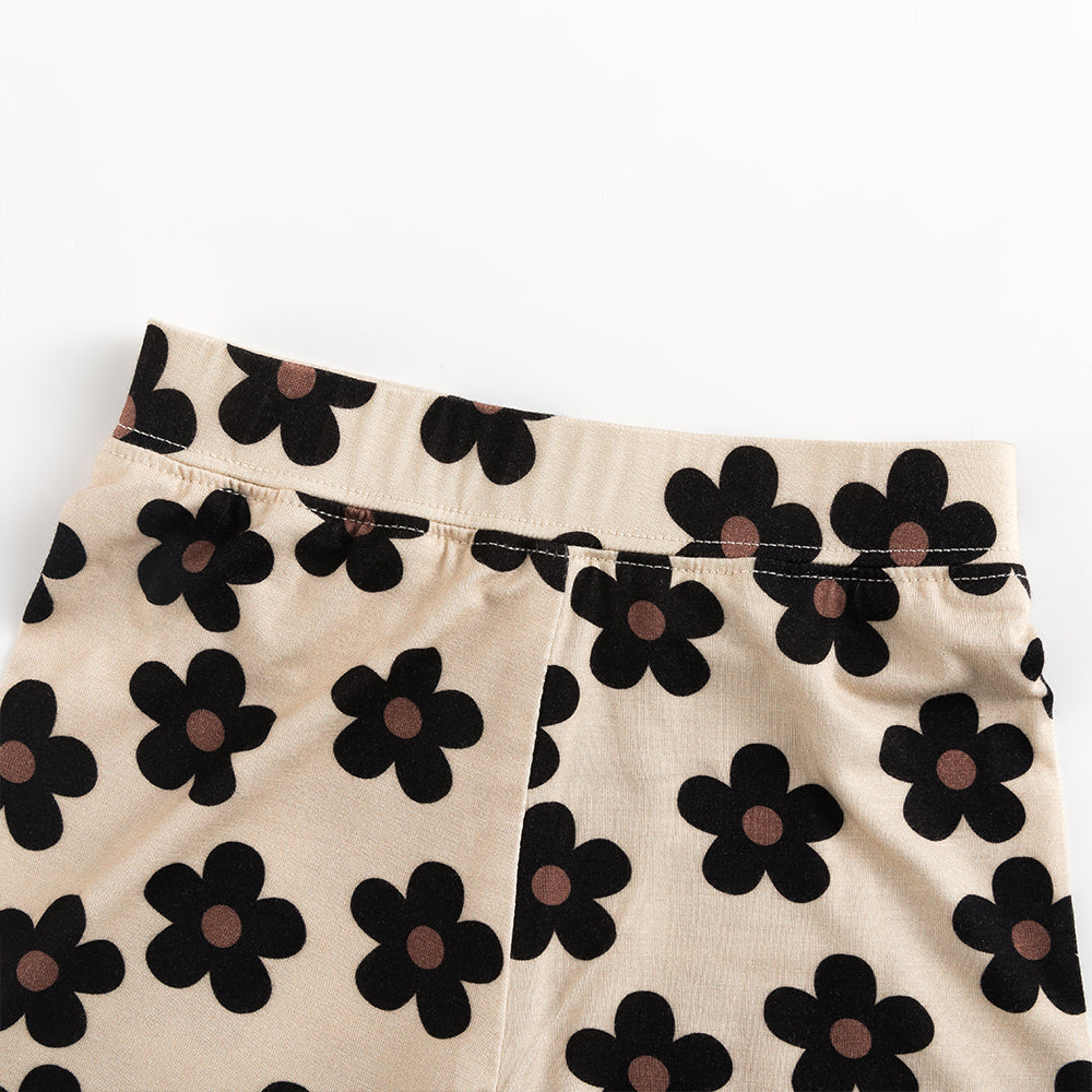 북유럽 드림 풀 그린 패턴 대나무 여름 파자마 반바지 세트