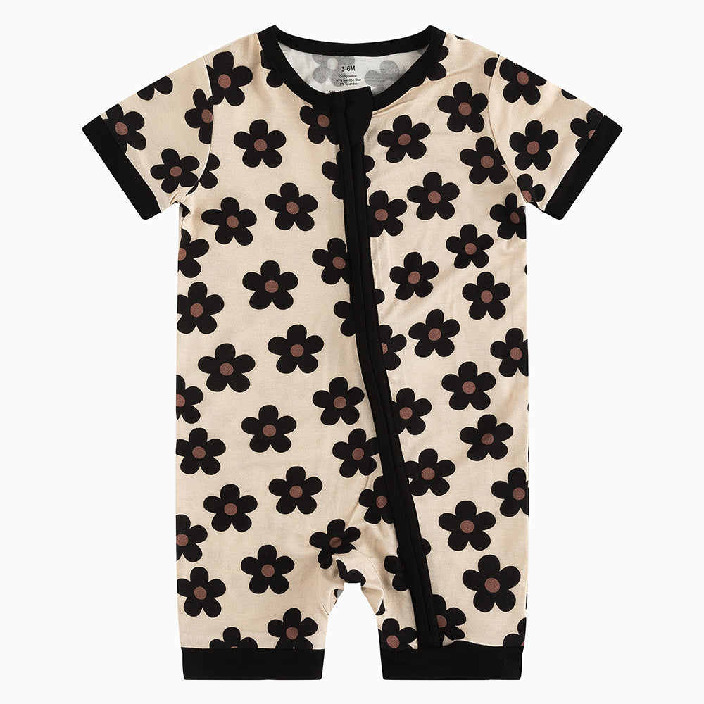 북유럽 드림 잔디 녹색 패턴 짧은 대나무 지피 아기 장난 꾸러기