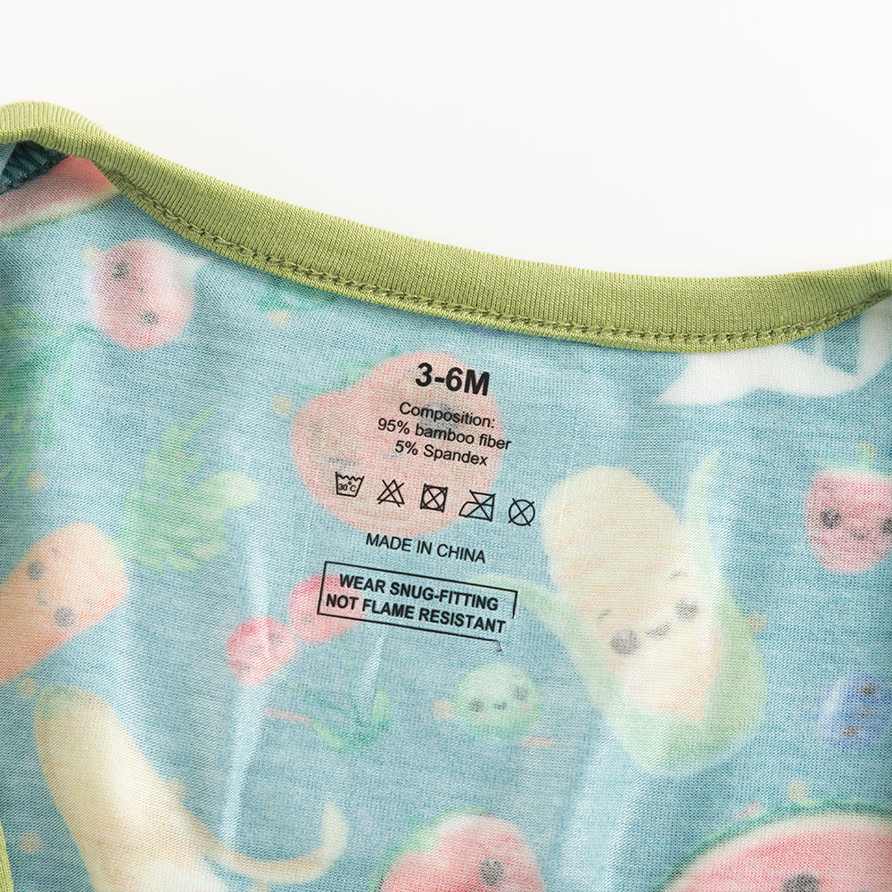 북유럽 드림 잔디 녹색 패턴 짧은 대나무 지피 아기 장난 꾸러기