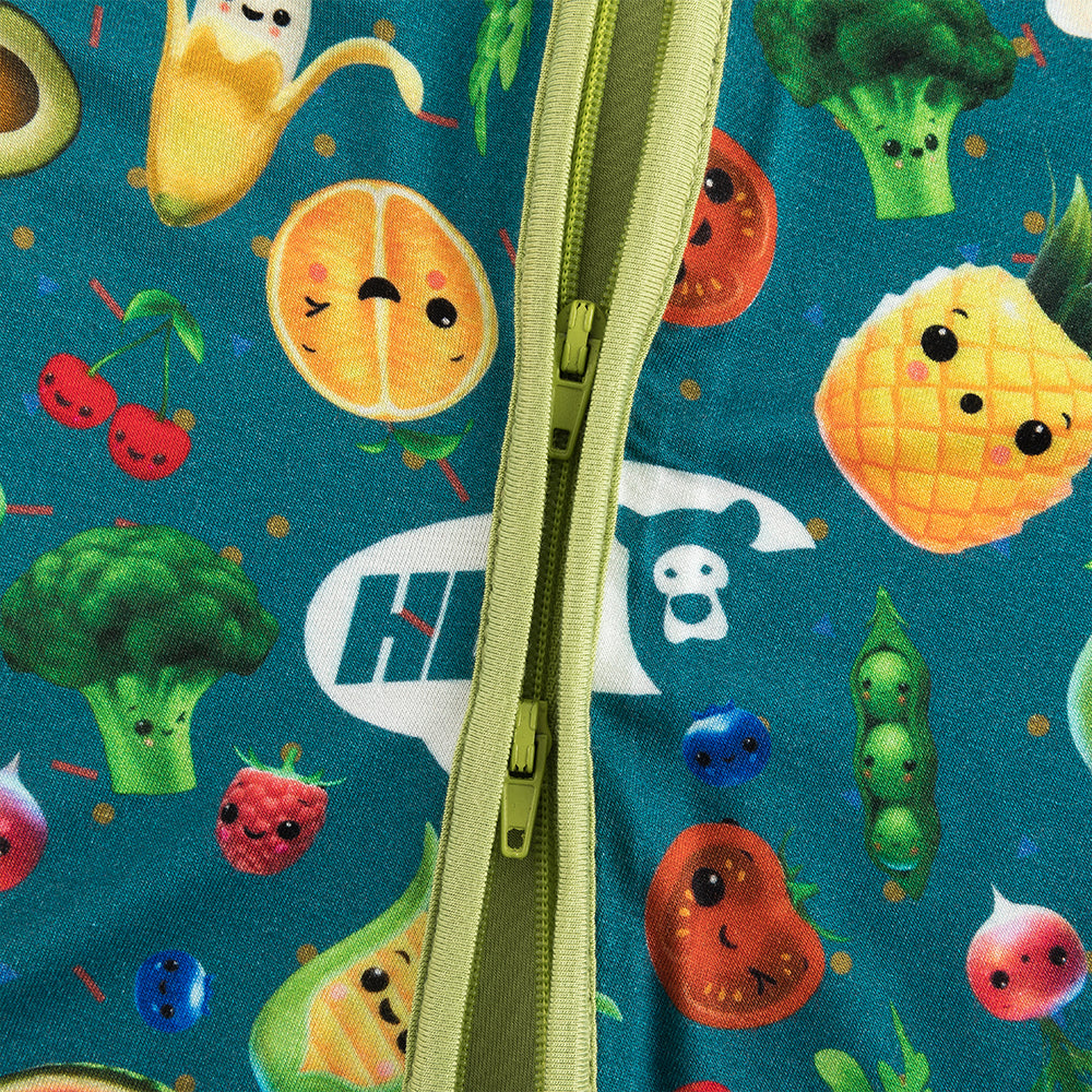 북유럽 드림 잔디 녹색 패턴 짧은 대나무 지피 아기 장난 꾸러기