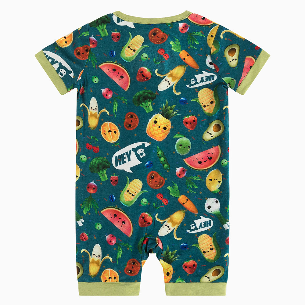 북유럽 드림 잔디 녹색 패턴 짧은 대나무 지피 아기 장난 꾸러기