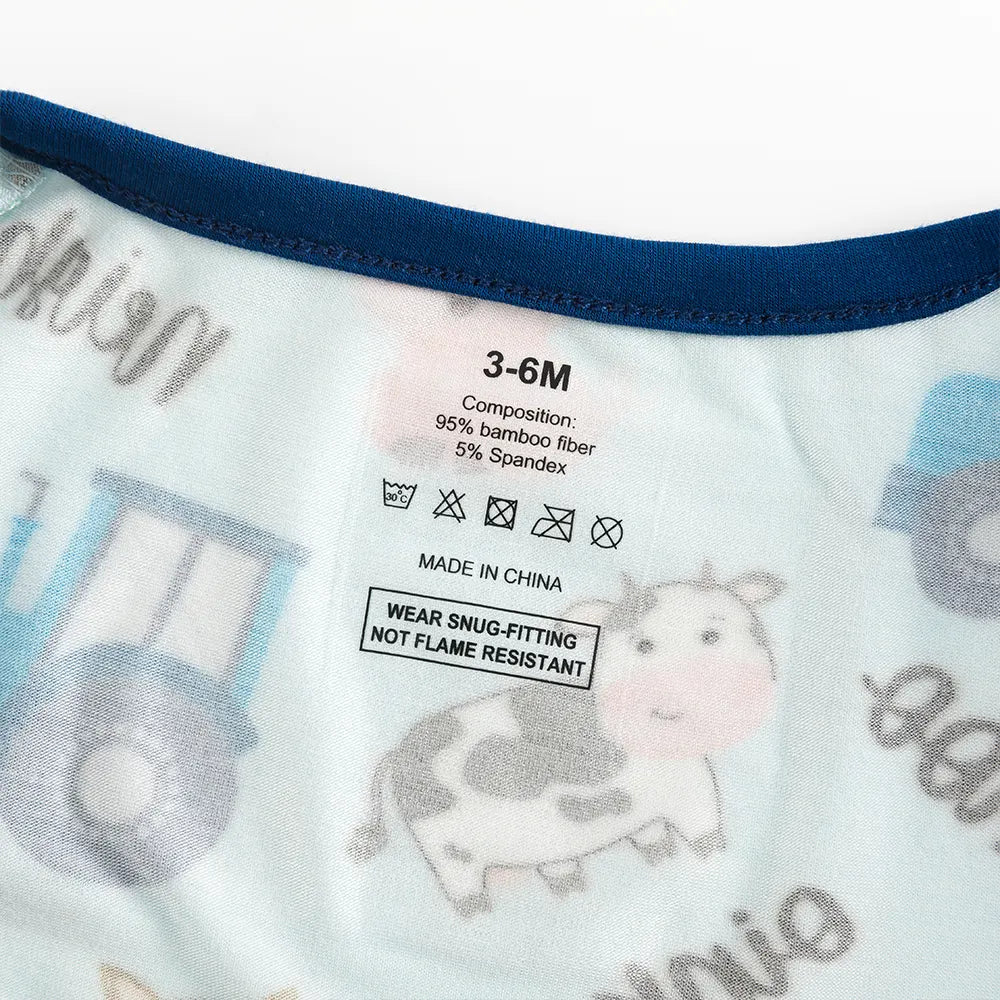 북유럽 드림 잔디 녹색 패턴 짧은 대나무 지피 아기 장난 꾸러기