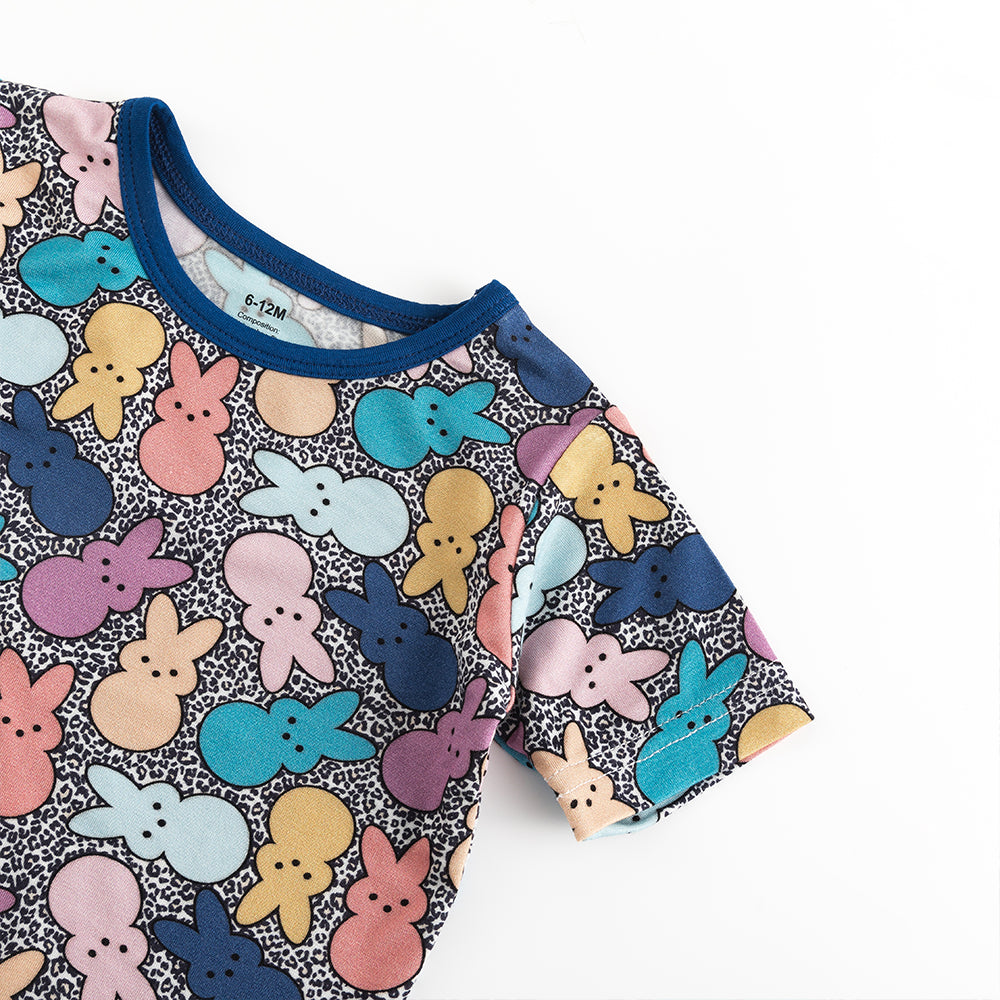 북유럽 드림 풀 그린 패턴 대나무 여름 파자마 반바지 세트