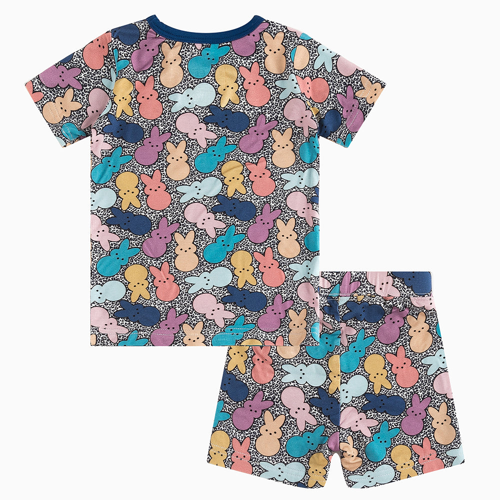 북유럽 드림 풀 그린 패턴 대나무 여름 파자마 반바지 세트