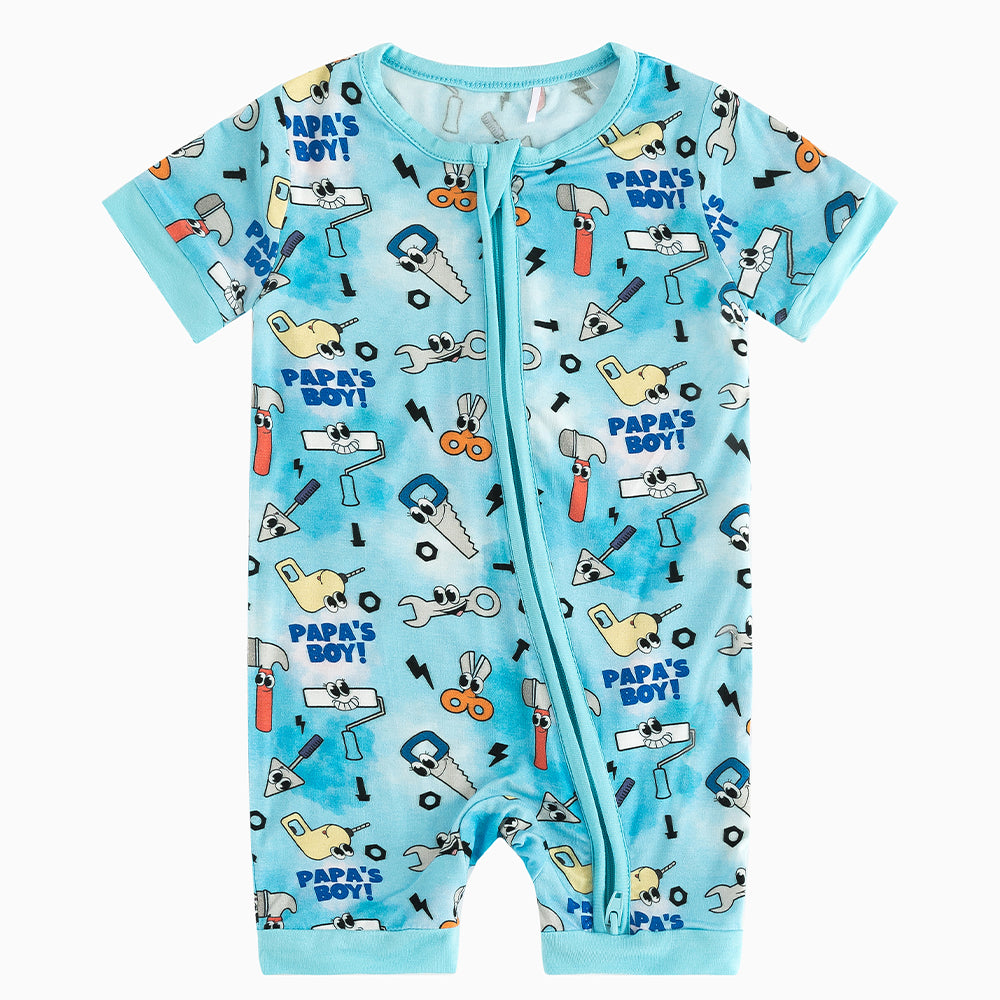 북유럽 드림 잔디 녹색 패턴 짧은 대나무 지피 아기 장난 꾸러기