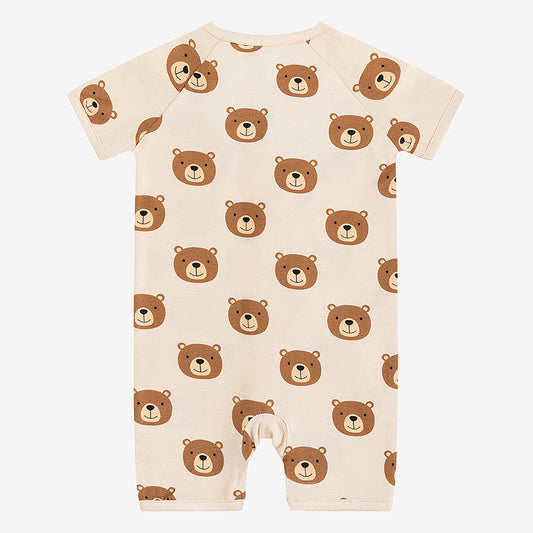 Cute Bear Bamboo Baby Zippy Pajama 1 bamboo clothing design - baby apparel bamboo clothing with custom design - baby wear front view