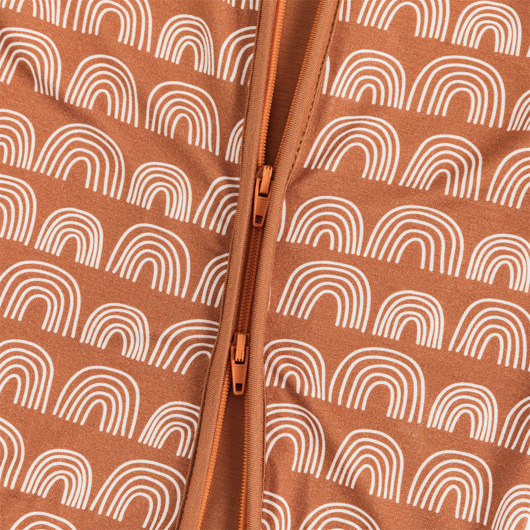 Rainbow Brown Bamboo Baby Zippy Pajama