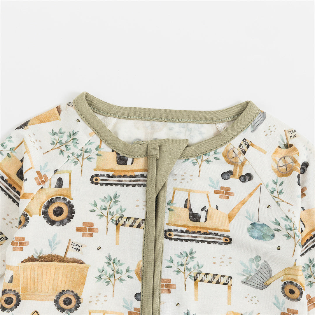 Crane Trees Bamboo Baby Zippy Pajama