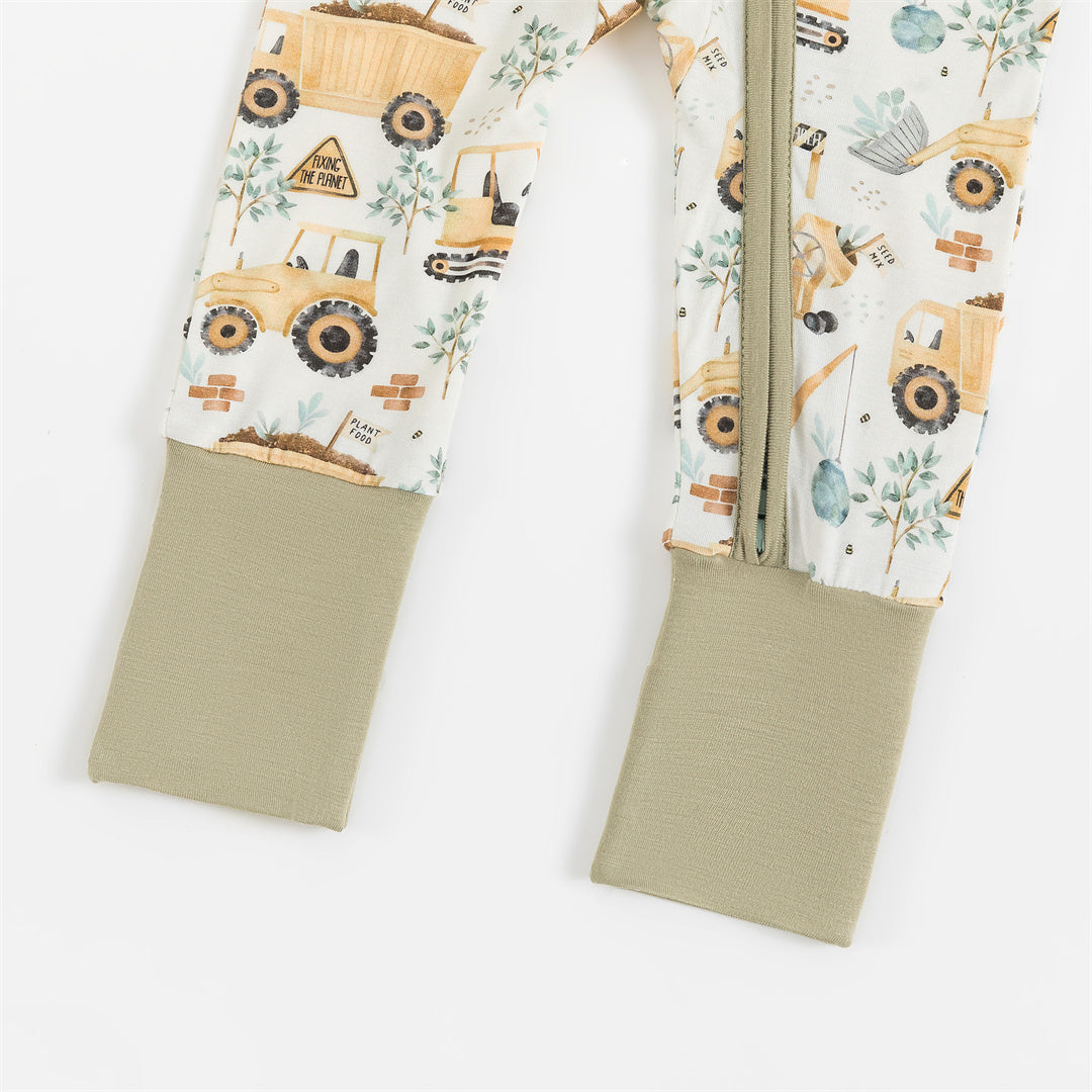 Crane Trees Bamboo Baby Zippy Pajama