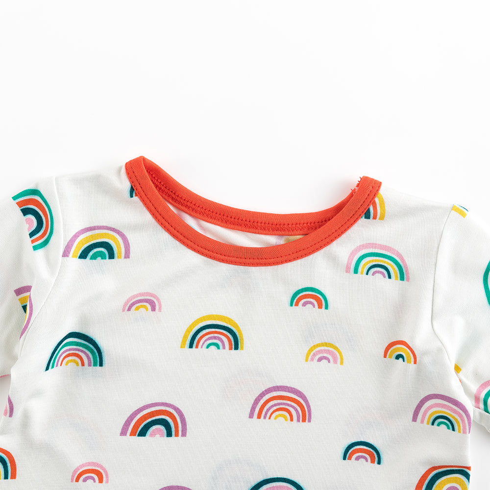 북유럽 드림 풀 그린 패턴 대나무 여름 파자마 반바지 세트