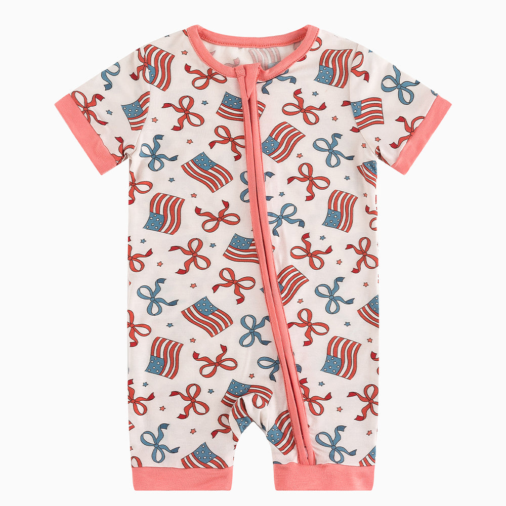 북유럽 드림 잔디 녹색 패턴 짧은 대나무 지피 아기 장난 꾸러기