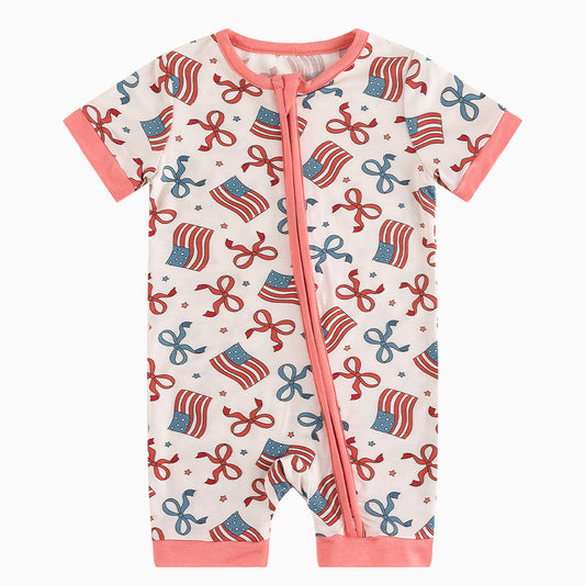 북유럽 드림 잔디 녹색 패턴 짧은 대나무 지피 아기 장난 꾸러기