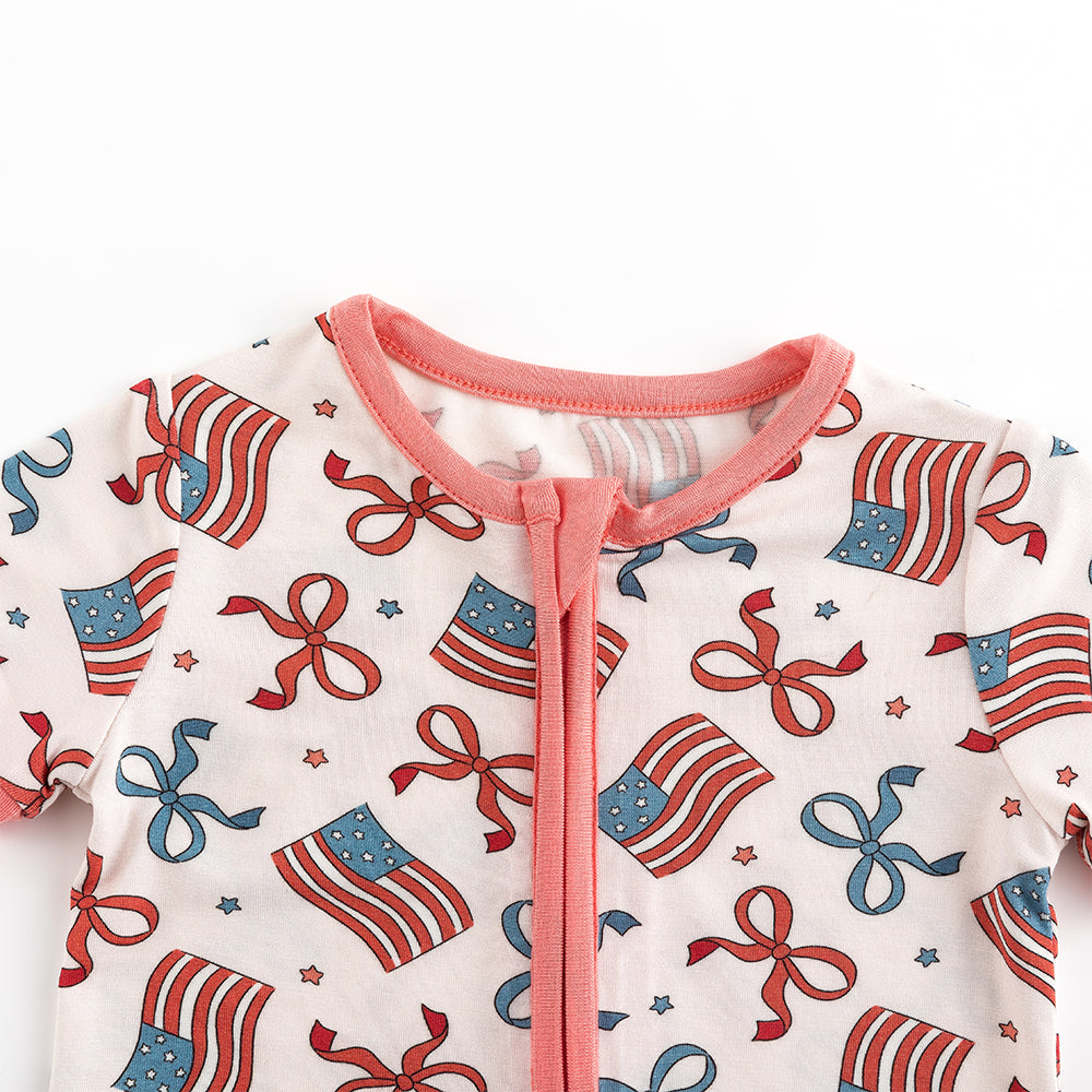 북유럽 드림 잔디 녹색 패턴 짧은 대나무 지피 아기 장난 꾸러기