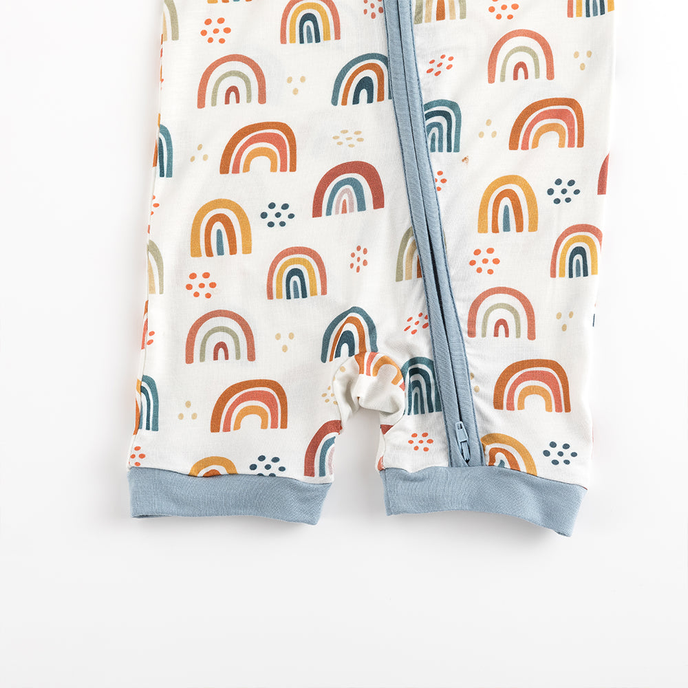 북유럽 드림 잔디 녹색 패턴 짧은 대나무 지피 아기 장난 꾸러기