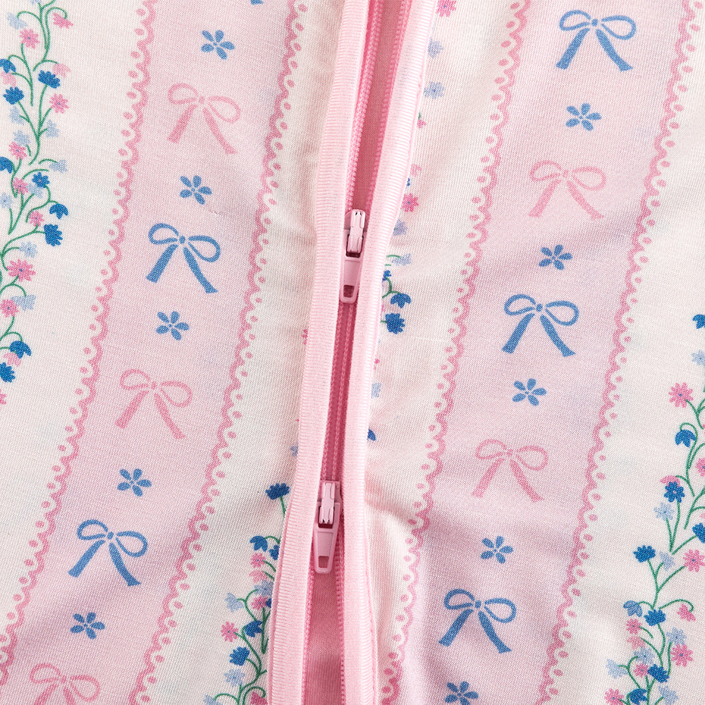 북유럽 드림 잔디 녹색 패턴 짧은 대나무 지피 아기 장난 꾸러기