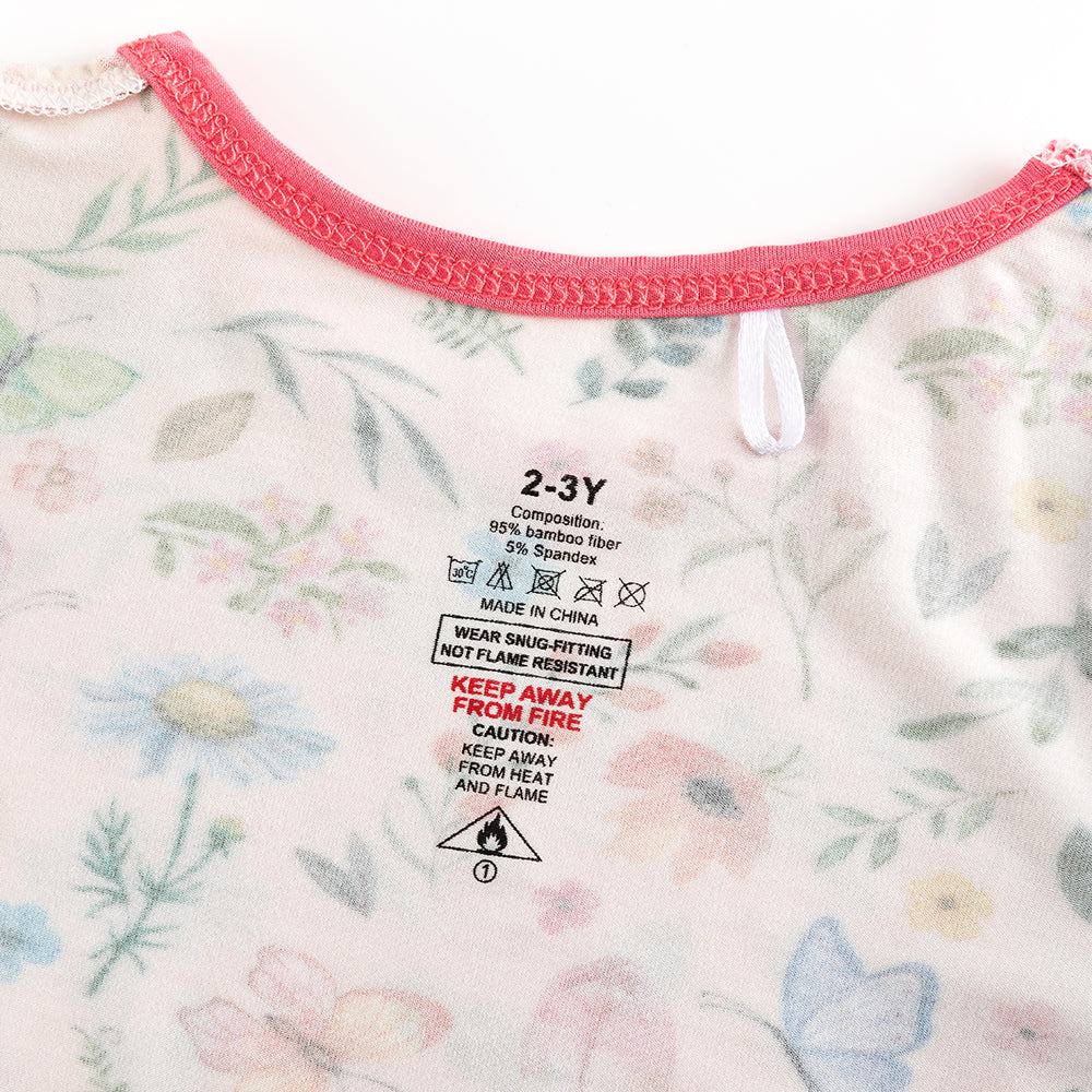 북유럽 드림 풀 그린 패턴 대나무 여름 파자마 반바지 세트