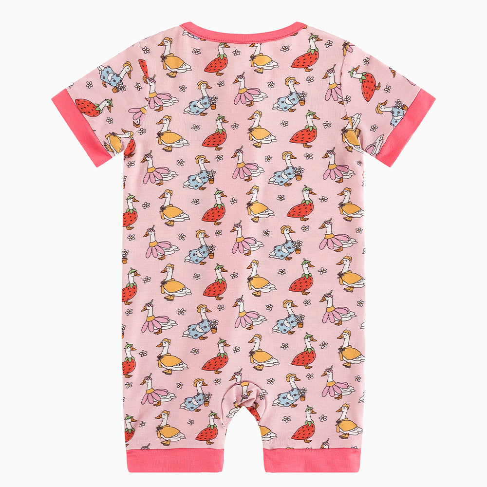 북유럽 드림 잔디 녹색 패턴 짧은 대나무 지피 아기 장난 꾸러기