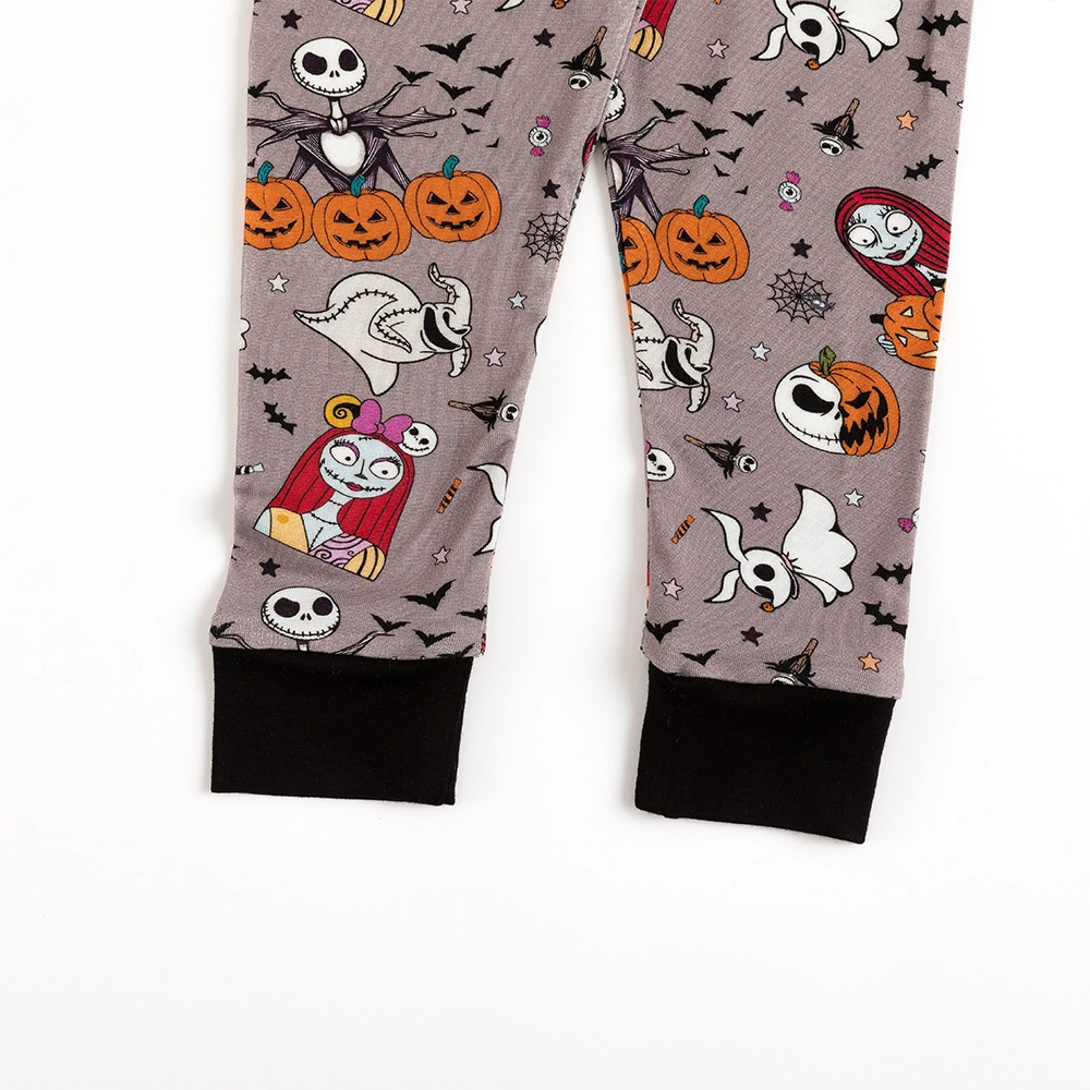 Halloween Skeleton King Pumpkin Bamboo Long Sleeve Pajama Set