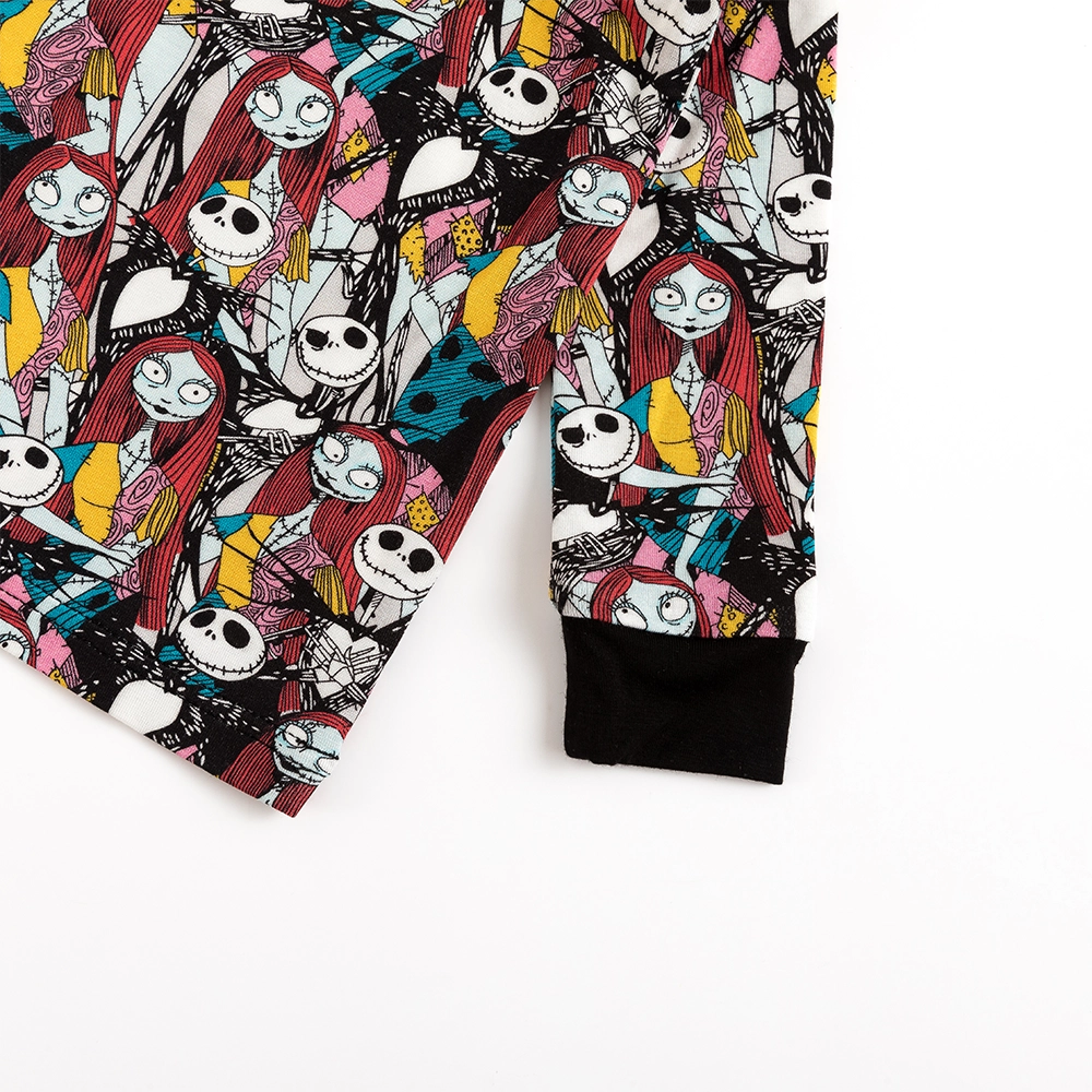 Halloween Grotesque Skeleton King Bamboo Long Sleeve Pajama Set