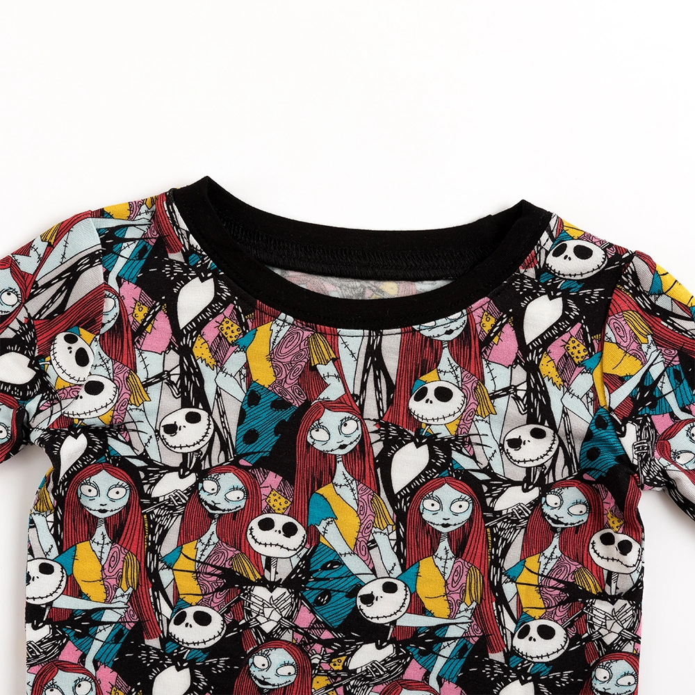 Halloween Grotesque Skeleton King Bamboo Long Sleeve Pajama Set