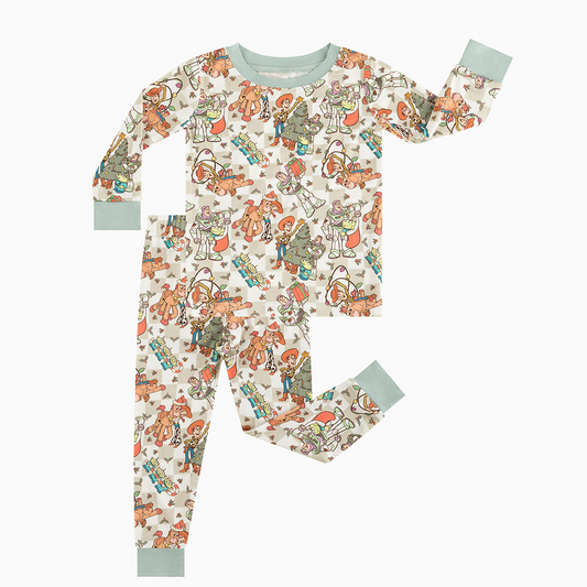 Christmas Toy Story Kids Bamboo Two Piece Pajama Set bamboo clothing design - baby apparel bamboo clothing with custom design - baby wear front view