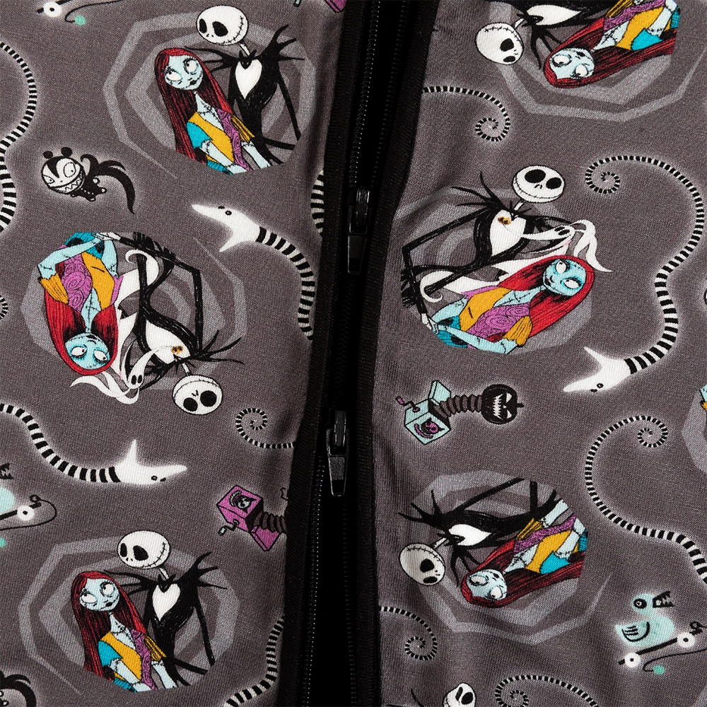 Halloween Skeleton King Snake Baby Bamboo Zipper Romper Pajamas