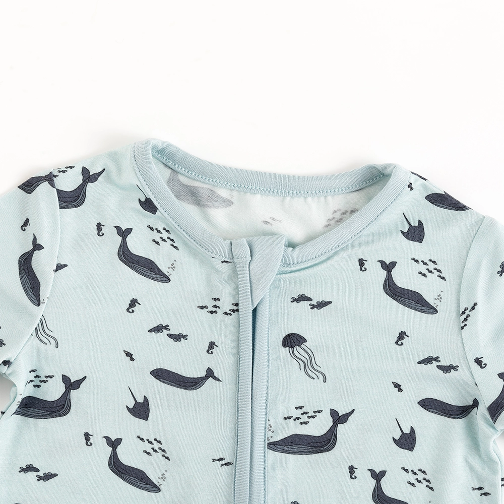 Jellyfish Dolphin Bamboo Short Bamboo Zippy Baby Romper