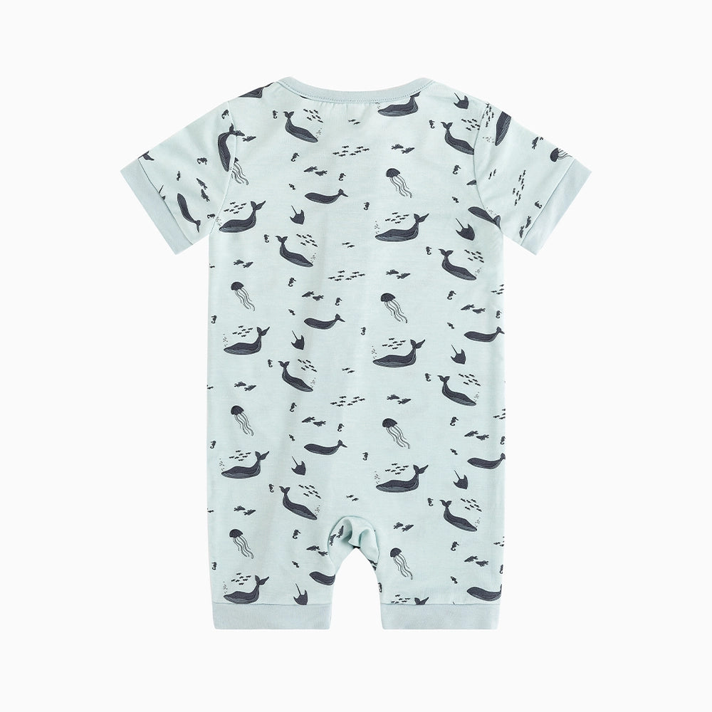 Jellyfish Dolphin Bamboo Short Bamboo Zippy Baby Romper