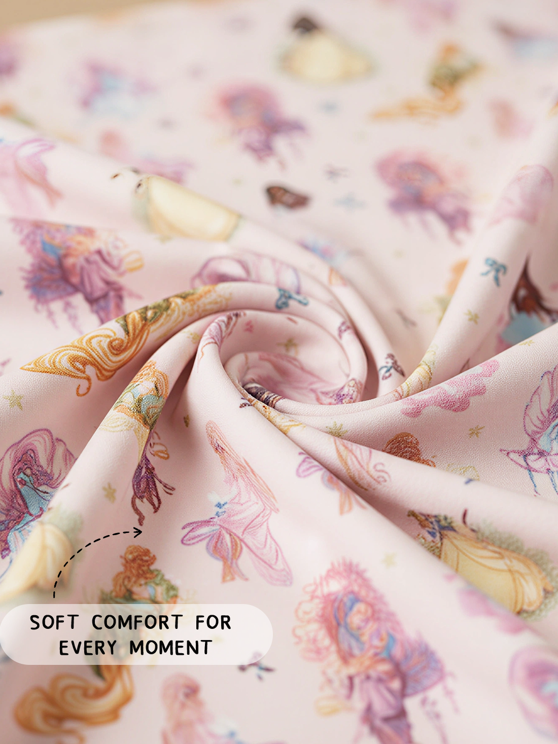 Fairytale Princess Magic Pink Women's Bamboo Short Sleeve Pajama Set