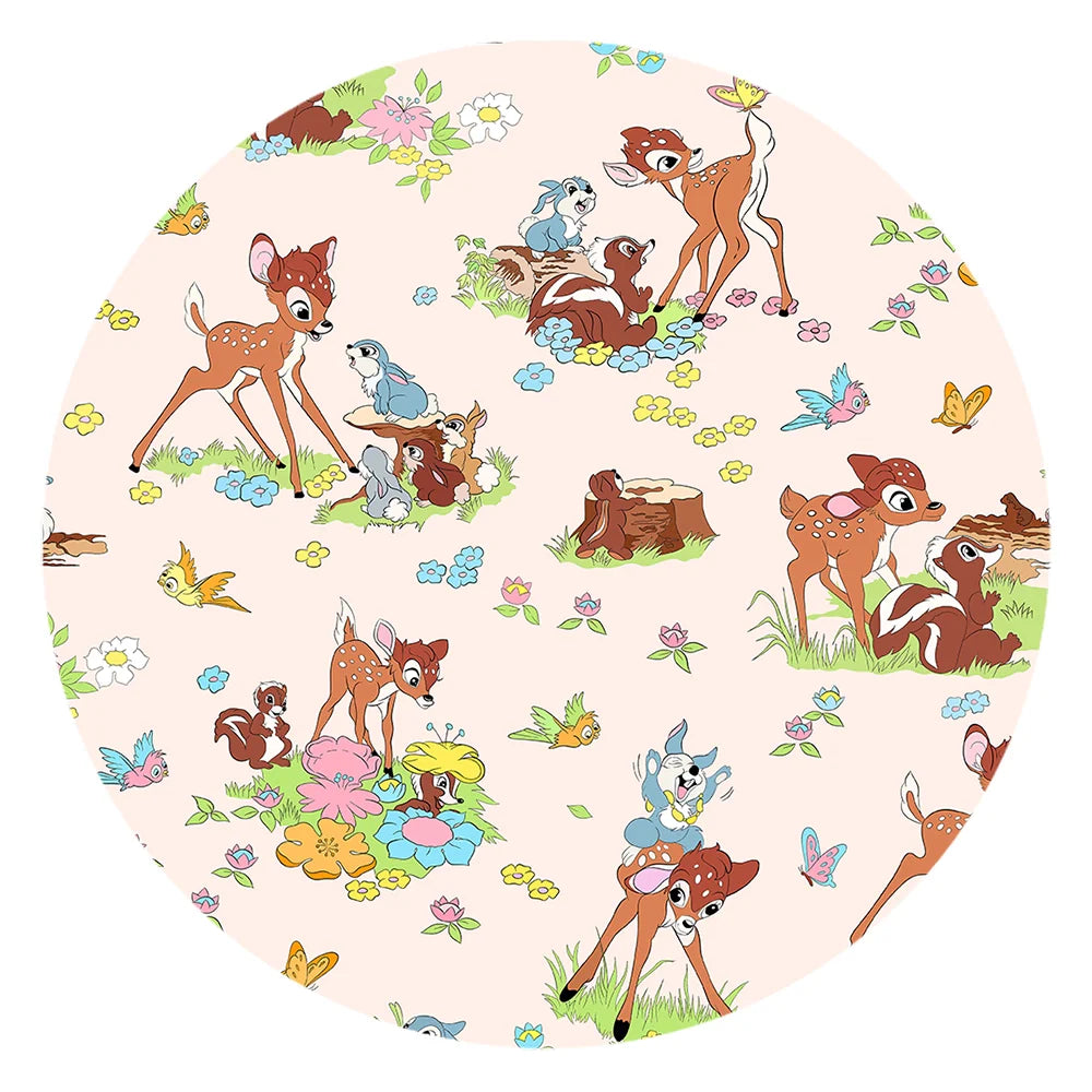 Little Deer Flowers Animals Print Bamboo Blanket