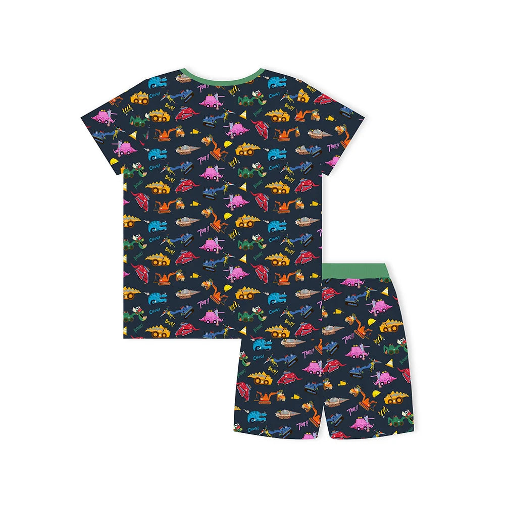 Dinosaur Digger Dad&Me Bamboo Family Short Matching Pajamas