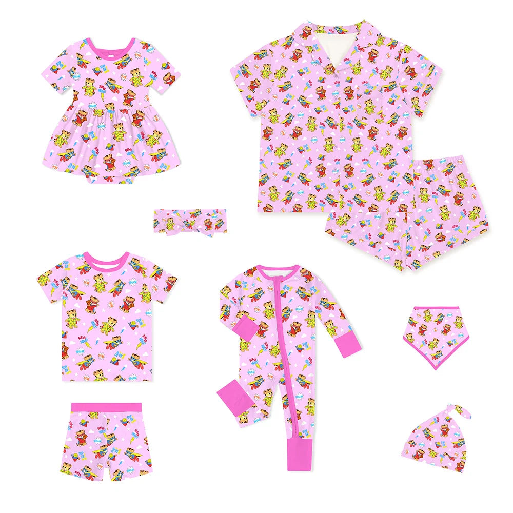 Tiger Neighbor Mom&Me Bamboo Family Short Matching Pajamas