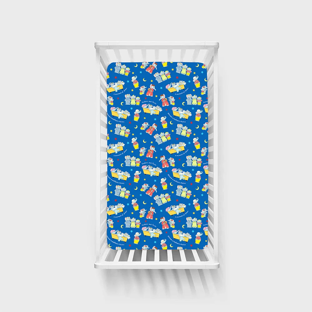 Father's & Mother's Day Elephant Family Bamboo Fitted Crib Sheet