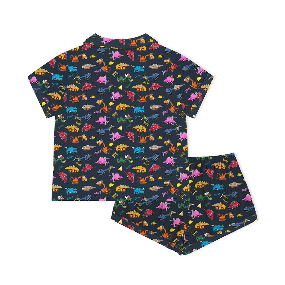 Dinosaur Digger Mom&Me Bamboo Family Short Matching Pajamas