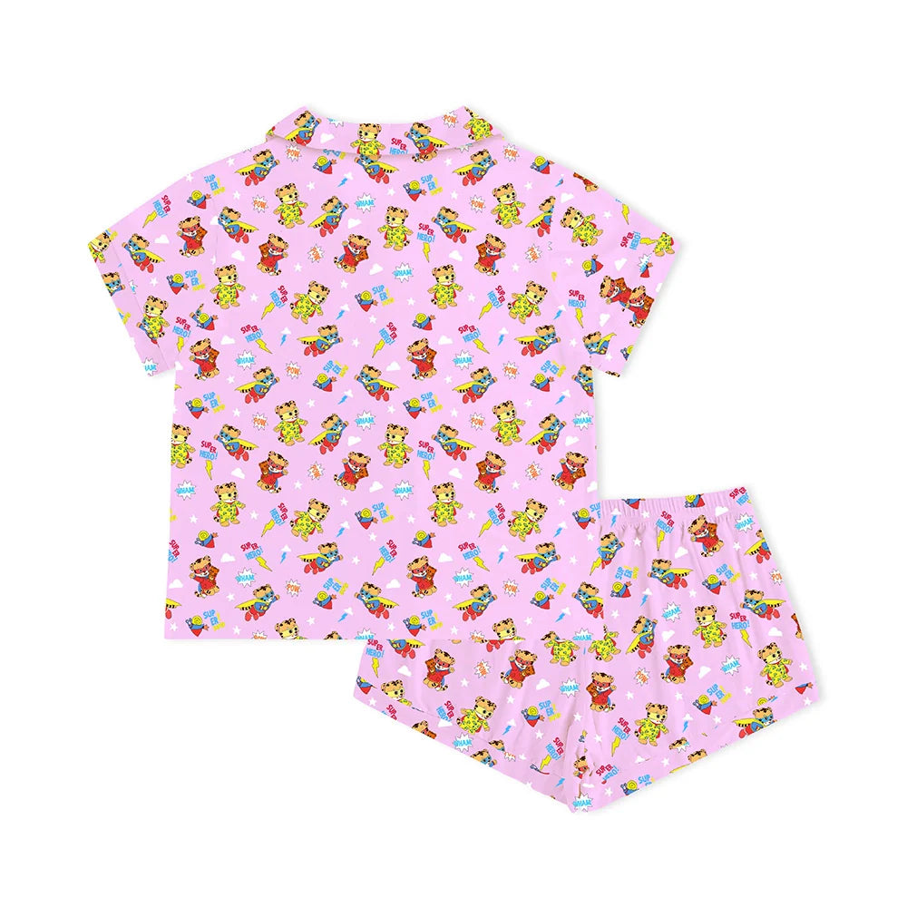 Tiger Neighbor Mom&Me Bamboo Family Short Matching Pajamas