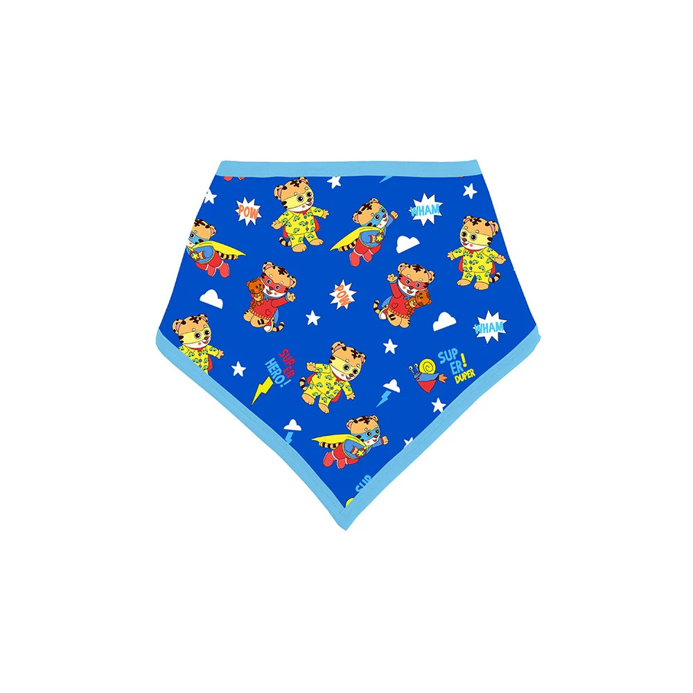 Tiger Neighbor Blue Bamboo Baby Bib