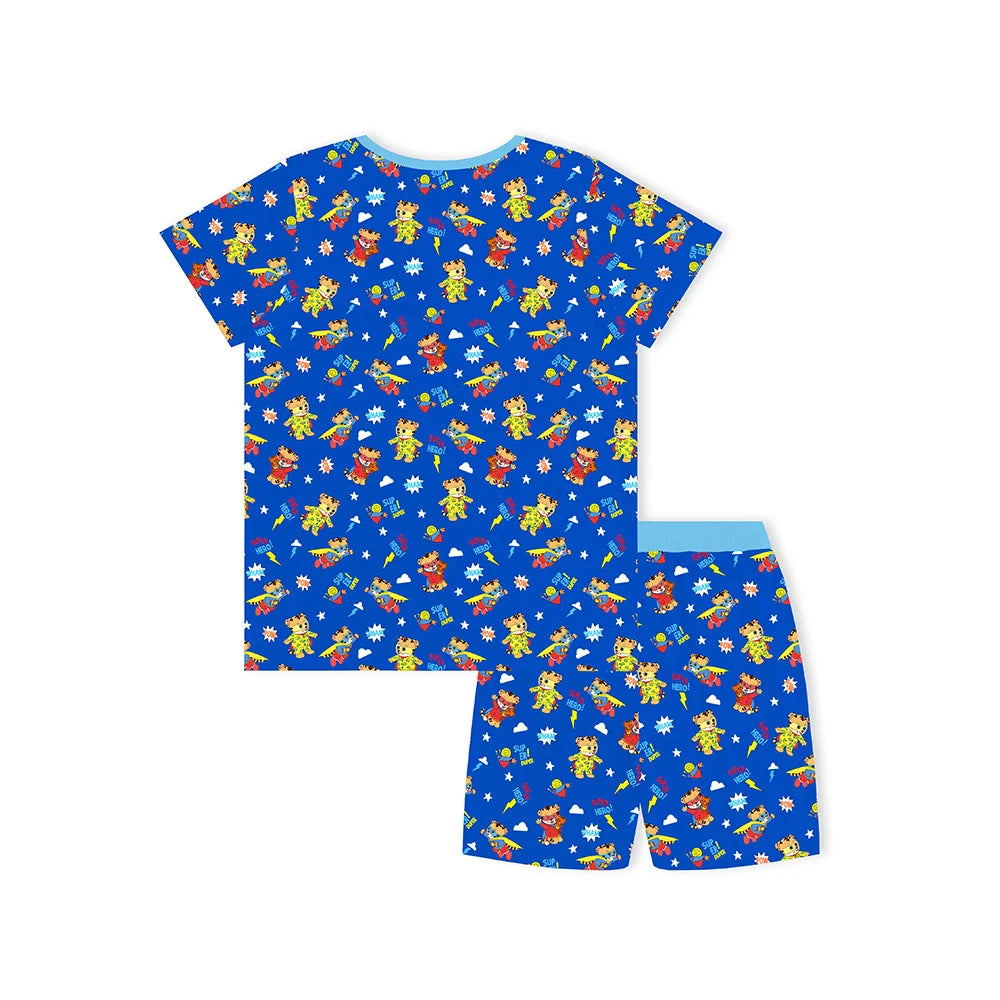 Tiger Neighbor Dad&Me Bamboo Family Short Matching Pajamas