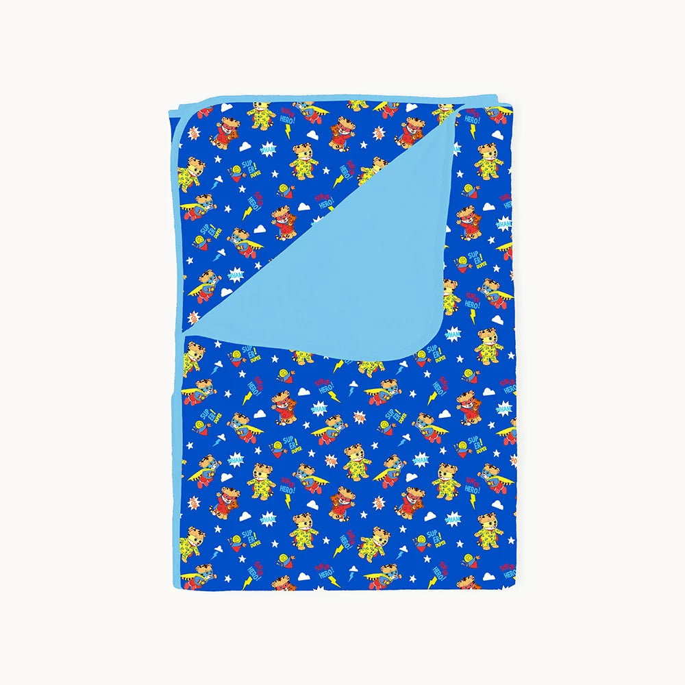 Tiger Neighbor Blue Bamboo Blanket